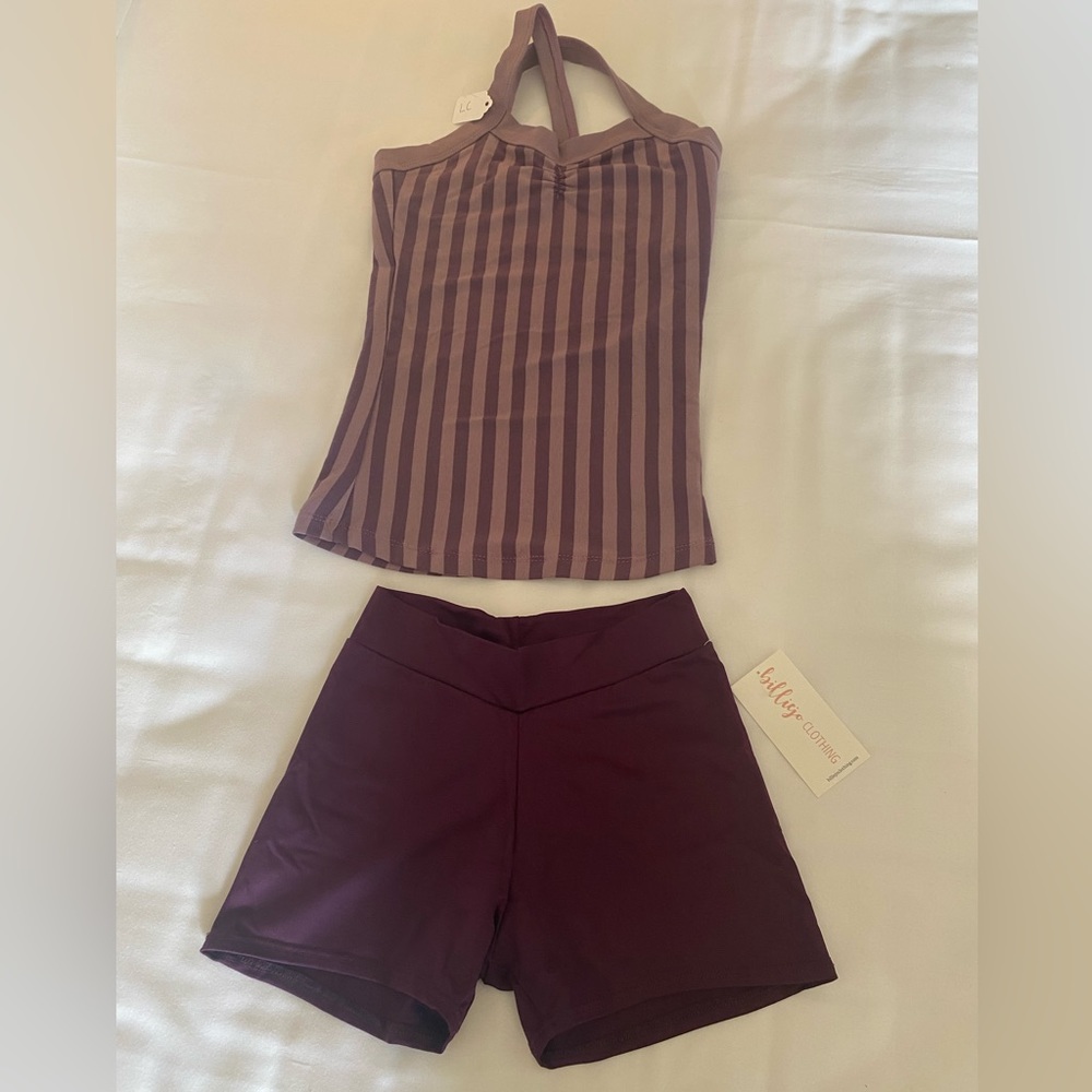 New, Lavender & Purple Stripe Tanks with Matching Purple Shorts 💜